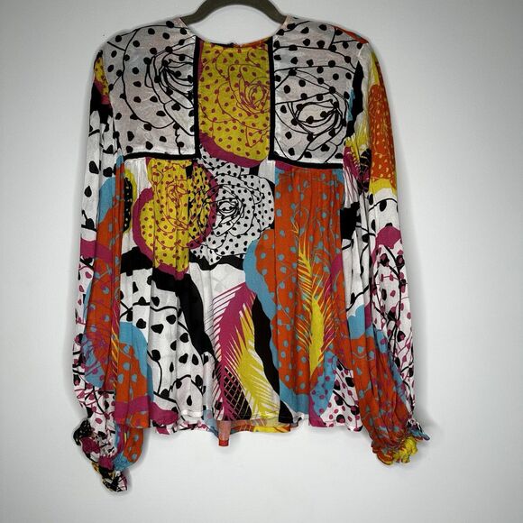 ANTHROPOLOGIE Blank London Floral Patchwork Blouse Top Size XS - Picture 9 of 10